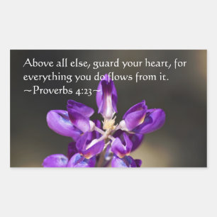 Sticker Rectangulaire Proverbes 4:23