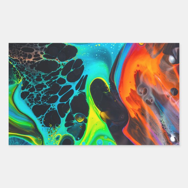 Sticker Rectangulaire Psychedelic (Devant)