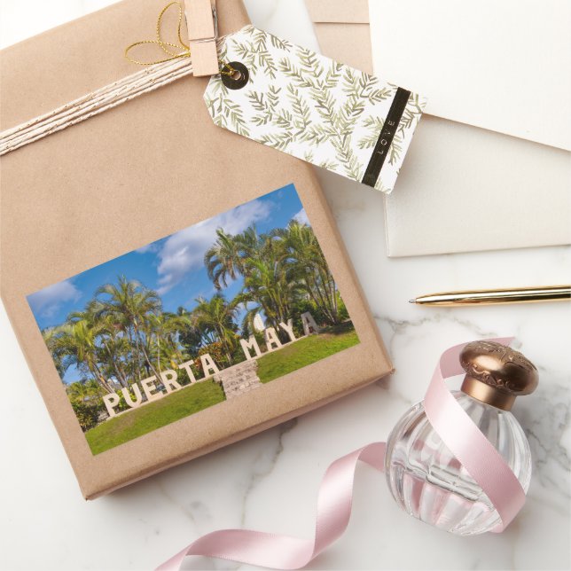 Sticker Rectangulaire Puerta Maya (Cadeaux)