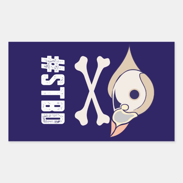 Sticker Rectangulaire Puffins de Pittsburgh #STBD (Devant)