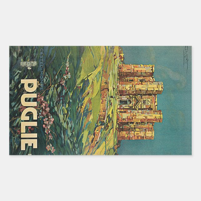 Sticker Rectangulaire Puglie (Pouilles) (Devant)