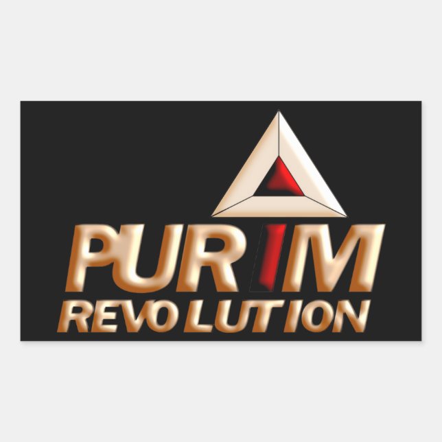 Sticker Rectangulaire Purim (Devant)