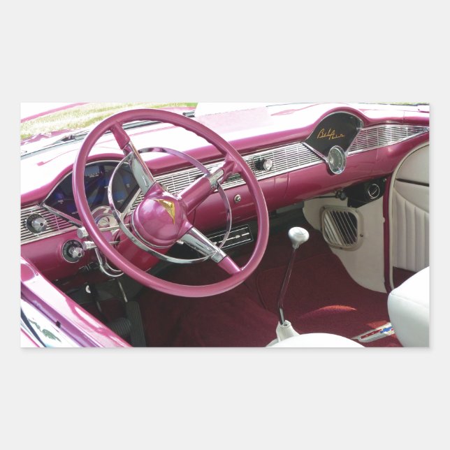 Sticker Rectangulaire Purple Chevy Bel Air (Devant)