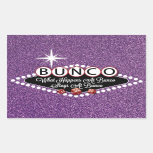 Sticker Rectangulaire Purple Giltter Ce Qui Se Passe Au Sceau D'Envelopp