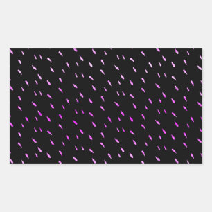 Sticker Rectangulaire Purple Pluie Faux Foil Metallic Black Arrière - pl