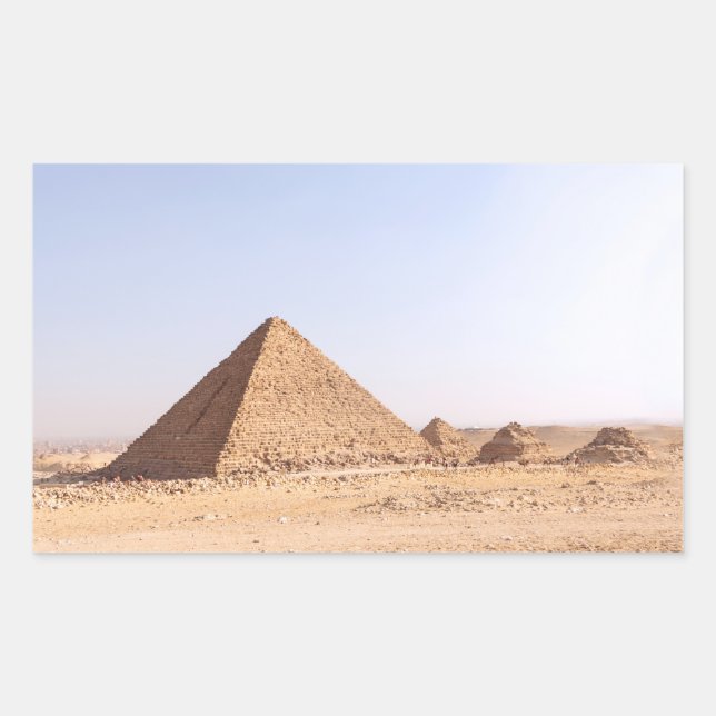 Sticker Rectangulaire Pyramides d'Égypte (Devant)