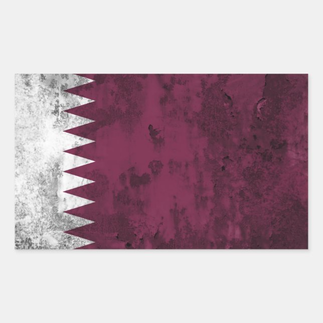 Sticker Rectangulaire Qatar (Devant)