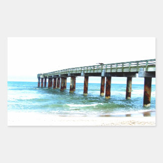 Sticker Rectangulaire Quai de pêche St. Augustine