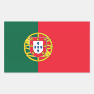 Sticker Rectangulaire Qualité du drapeau portugais