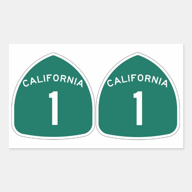 Sticker Rectangulaire QUATRE DOUBLES "California 1" (Devant)