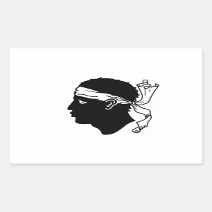 Sticker Rectangulaire QUATRE Drapeau de Corse