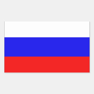 Sticker Rectangulaire QUATRE Drapeau de la Russie