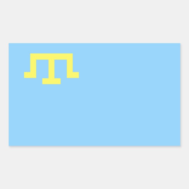 Sticker Rectangulaire QUATRE Drapeaux de Tatars de Crimée (Devant)
