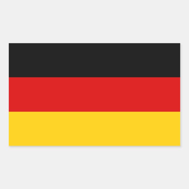 Sticker Rectangulaire QUATRE Tricolor Allemagne (Devant)