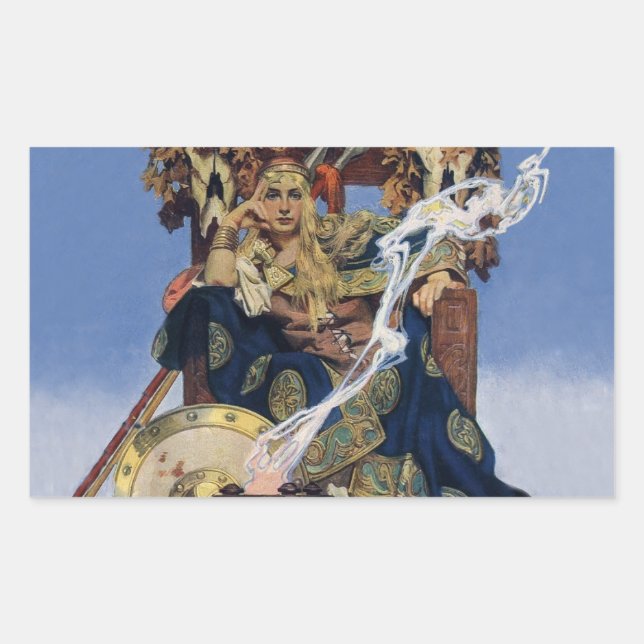 Sticker Rectangulaire Queen Maeve Warrior Princess Imaginaire Art (Devant)
