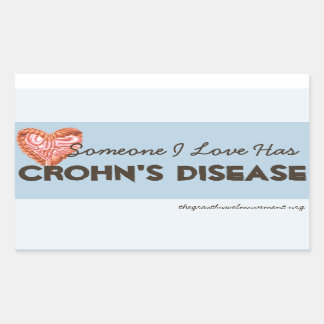 Sticker Rectangulaire Quelqu'un que j'aime a la maladie de Crohn