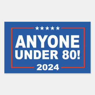 Sticker Rectangulaire Quiconque de moins de 80 ans en 2024