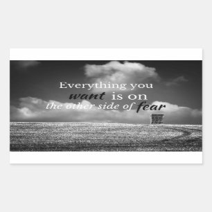 Sticker Rectangulaire Quota motivationnel: Everything you want is on...