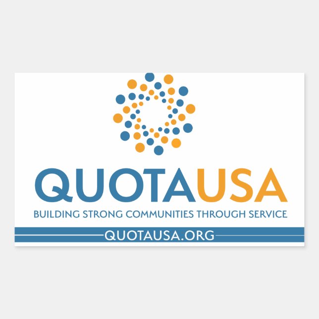 Sticker Rectangulaire Quota USA -RectSticker (Devant)