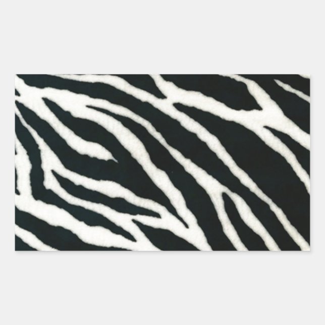Sticker Rectangulaire RAB Rockabilly Zebra Imprimer noir et blanc (Devant)