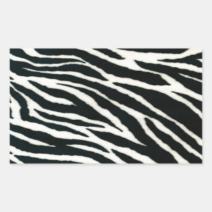 Sticker Rectangulaire RAB Rockabilly Zebra Imprimer noir et blanc