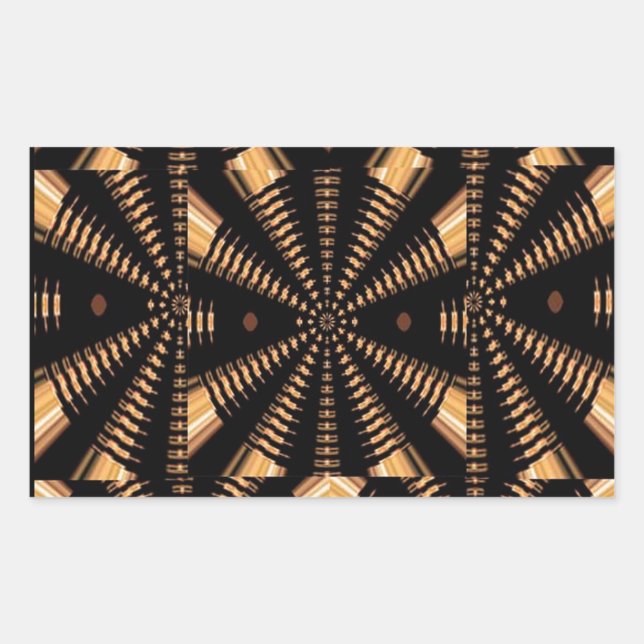 Sticker Rectangulaire RADIAL Golden Spring PILLARS Élégants CADEAUX Déco (Devant)