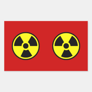 Sticker Rectangulaire Radioactif deux