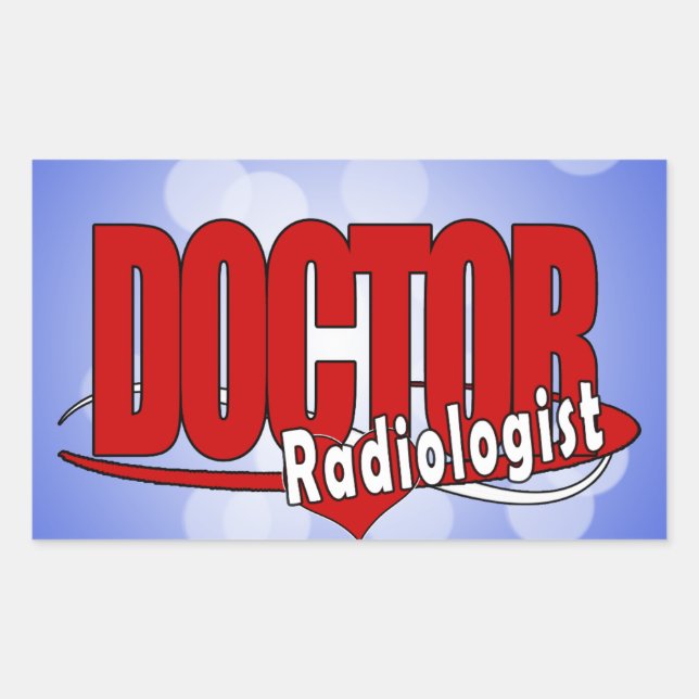 STICKER RECTANGULAIRE RADIOLOGISTE DU MÉDECIN LOGO (Devant)