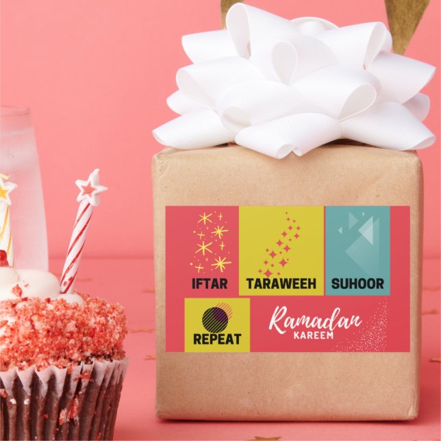 Sticker Rectangulaire Ramadan Kareem (Fête)