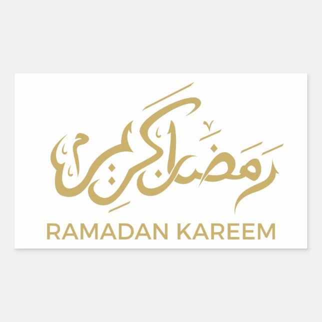 Sticker Rectangulaire Ramadan Kareem arabe islamique (Devant)