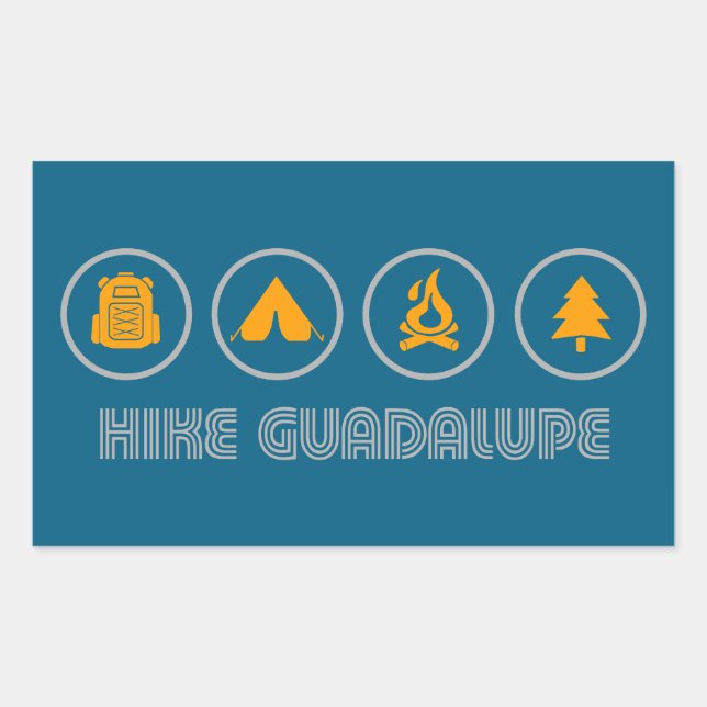 Sticker Rectangulaire Randonnée dans le parc national de Guadalupe Mount (Devant)