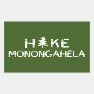 Sticker Rectangulaire Randonnée Monongahela Arbre de Virginie-Occidental