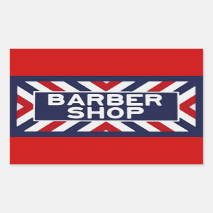 Sticker Rectangulaire Raseur-coiffeur