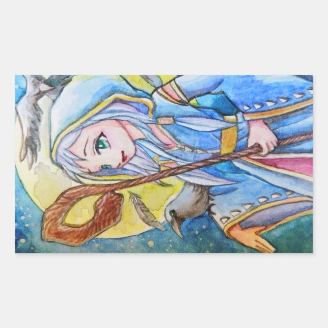 Sticker Rectangulaire Raven et l'Enchanteur (Devant)