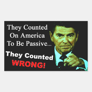 Sticker Rectangulaire Reagan : Ils Ont Mal Compté !