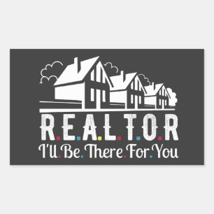 Sticker Rectangulaire Realtor là pour votre maison