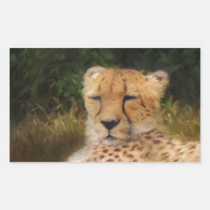 Sticker Rectangulaire Recenser Cheetah au Fossil Rim Wildlife Centre