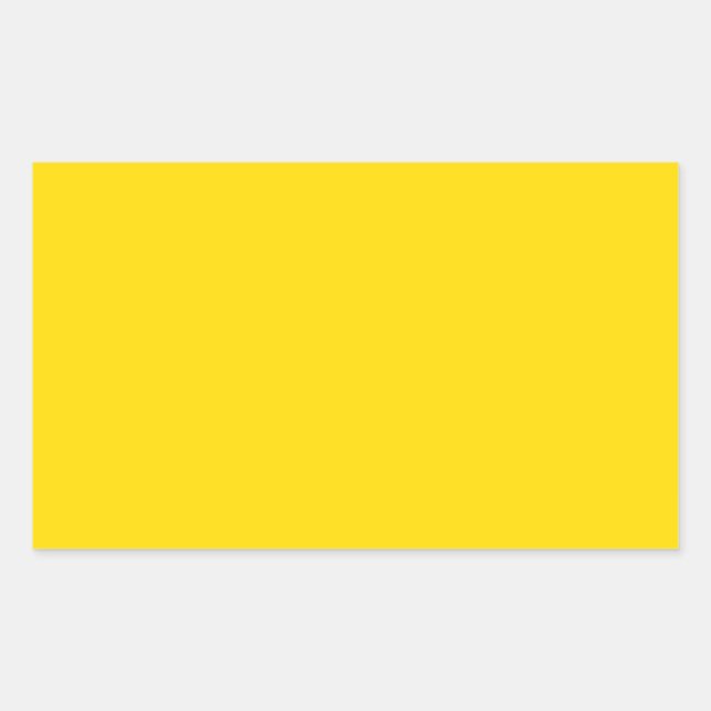 Sticker Rectangulaire Rectangle couleur jaune (Devant)