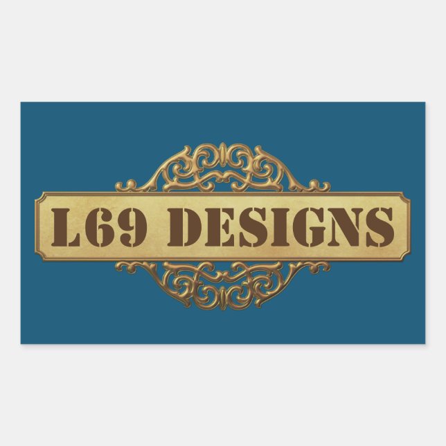 Sticker Rectangulaire rectangle "L designs logo" (Devant)