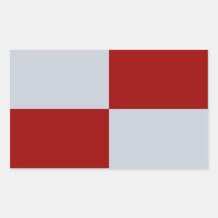 Sticker Rectangulaire Rectangles rouges et gris