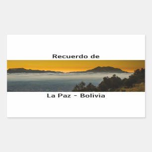 Sticker Rectangulaire Recuerdo de La Paz