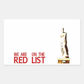 STICKER RECTANGULAIRE RED LIST