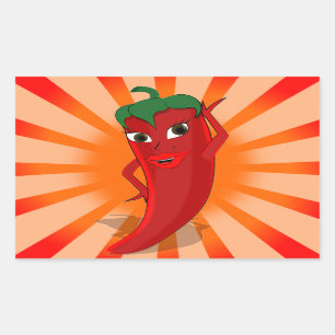Sticker Rectangulaire Red Pepper Superstar