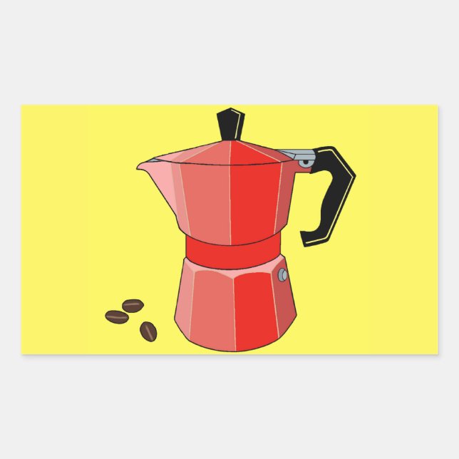 Sticker Rectangulaire Red Rainbow Espresso (Devant)