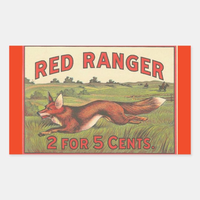 Sticker Rectangulaire Red Ranger (Devant)