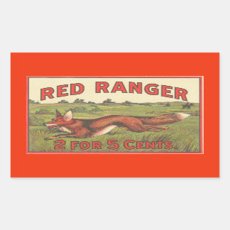 Sticker Rectangulaire Red Ranger