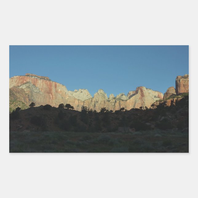 Sticker Rectangulaire Red Rocks du matin au Parc national de Sion (Devant)