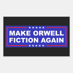 Sticker Rectangulaire Refaire D'Orwell De La Fiction