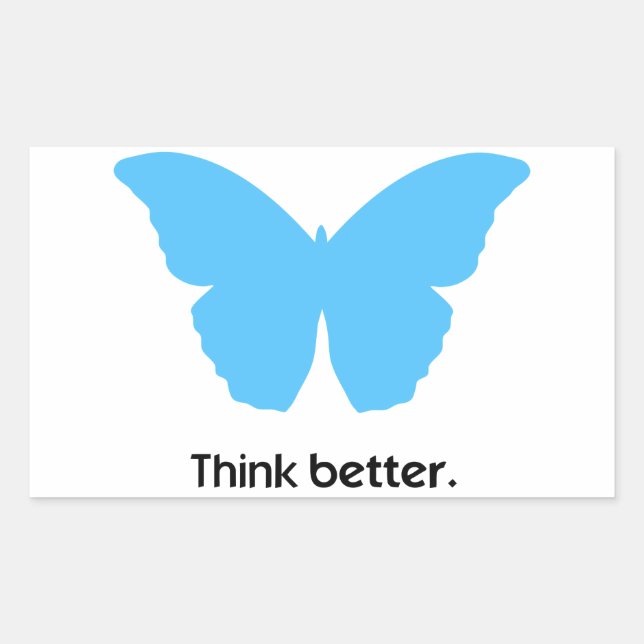 Sticker Rectangulaire Réfléchissez mieux avec MorphOS (Devant)