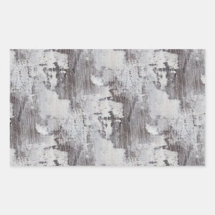 Sticker Rectangulaire Regard affligé de grain blanchi par Maui en bois